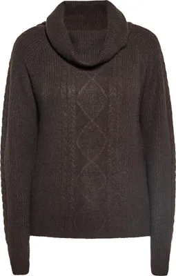 Image de Pull en maille pour femme Jeona - marron foncé, taille L