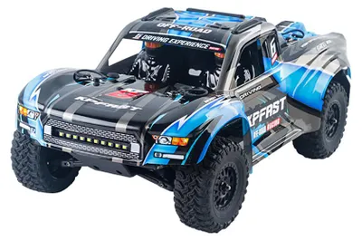 Zdjęcie produktu dla KFPLAN KF17, samochód RC 1:12, napęd 4x4, 2,4 GHz, silnik bezszczotkowy, proporcjonalne sterowanie, szybki pojazd terenowy RTR (gotowy do jazdy) z dwoma akumulatorami