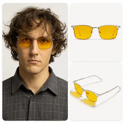 Produktbild von Computerbrille, 97 % Blaulichtfilter, Rot, Fovea Blue® Romeo Calm