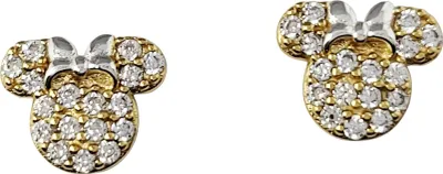 Immagine prodotto di Orecchini Disney per bambini Minnie Mouse - Argento 925 placcato oro ©DISNEY