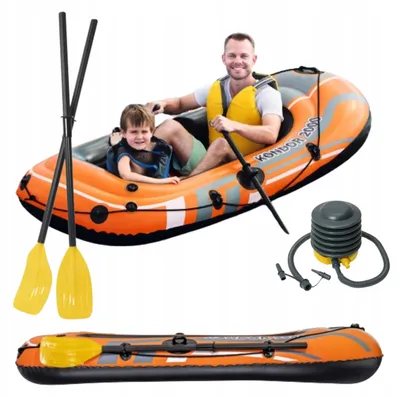 Produktbild von Aufblasbares Einsitzer Angel-Schlauchboot mit Pumpe