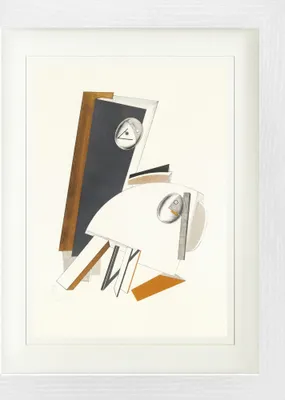 Produktbild von El Lissitzky Gerahmtes Bild Mit Edlem Passepartout | Wand-Bilder | Im Bilderrahmen - Siegœber Die Sonne,„ngstliche, 1923 (40 x 30 cm)