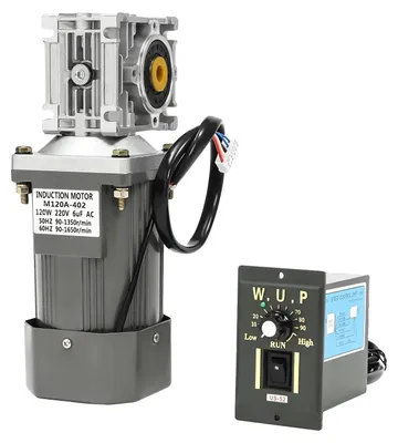 Immagine prodotto di Motore elettrico per trasmissione, 220V AC, potenza 120W, velocità 1650 giri/min, controllo della velocità regolabile, albero di uscita universale