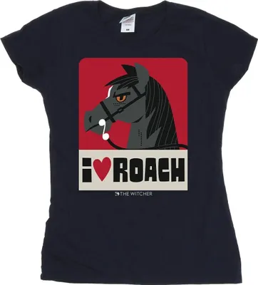 Produktbild von Netflix - "The Witcher I Heart Roach" T-Shirt für Damen BI44194 (XL) (Marineblau)