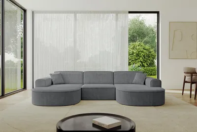 Produktbild von ALTDECOR Ecksofa in U-Form  MARI-U1 -303x171x79,5 cm  Duneklgrau -  Corner Sofa Bett Eckcouch Couch L-Form Wohnlandschaft  Cauchsofa