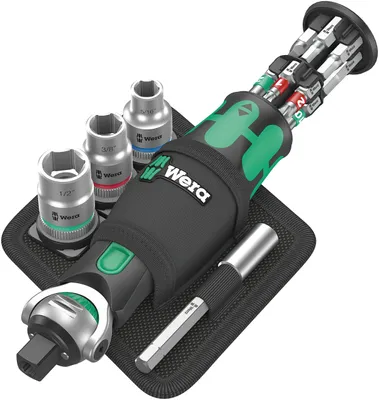 Produktbild von Wera 05004283001, 18 Stück(e), Schwarz, Grün, Stahl, Schwarz, Grün, 448 g, 14 cm, 5,5 cm