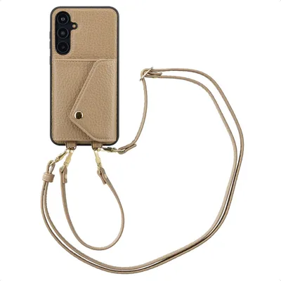 Image de Selencia Sera étui de téléphone avec cordon et porte-cartes pour le Samsung Galaxy A55 - Taupe