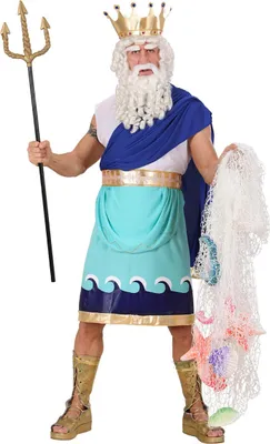 Produktbild von POSEIDON (Tunika, Gürtel mit Band, Krone) Gr. XL