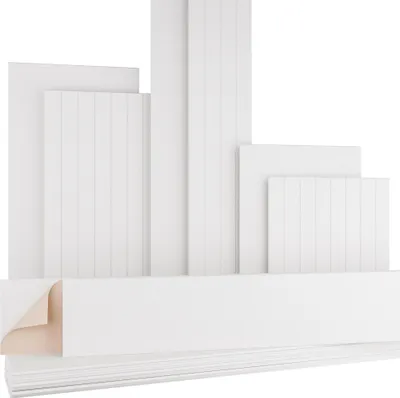 Produktbild von AKUSTIKO Akustikpaneele Selbstklebend 240x30cm - 12 Stück Weiß Akustik Wandpaneele Schallschutz & Raumakustik Panels Filz 9mm Hexim Decken- & Wandverkleidung Raumstimmung Akustik (8.64m²)