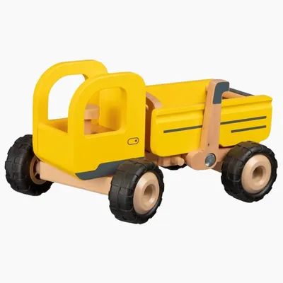 Image de Chariot à bascule en bois Goki jaune
