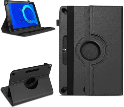 Produktbild von Tablet Tasche für Alcatel 3T 10 Hülle Schutzhülle Case Schutz Cover 360° DrehbarFarben:Schwarz