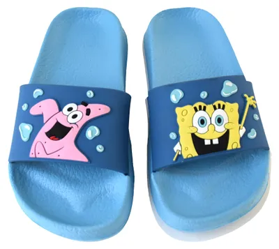 Produktbild von Spongebob Schwammkopf 3D Badelatschen für Jungen - Patrick Bubble Kinder Badeschlappen Schlappen Badesandalen rutschfest blau 25-26