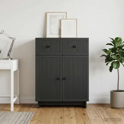 Immagine prodotto di Credenza vidaXL nera 66 x 34,5 x 90 cm in materiale derivato dal legno