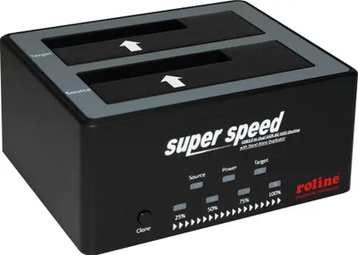 Produktbild von ROLINE 2.5" / 3.5" SATA HDD/SSD Docking Station, USB 3.2 Gen 1, HDD-Clone-Funktion