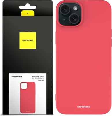 Image de Coque en silicone SPACECASE Coque en silicone pour iPhone 15 Plus Rouge
