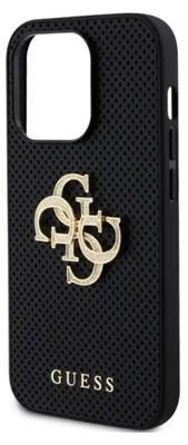 Produktbild von Guess iPhone 15 Pro Back cover case - Perforated 4G - glitter - Black