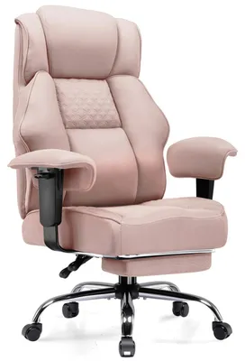 Zdjęcie produktu dla GT216 – krzesło biurowe – ergonomiczne – z regulacją wysokości – obracane o 360° – z podłokietnikami – na kółkach – tapicerowane tkaniną – ciemnoróżowe
