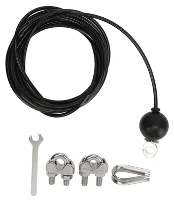 Produktbild von Schwarzes Riemenscheibenkabel, Fitnesssystem, robustes Stahldrahtseil für Heimübungen im Fitnessstudio, 5 m