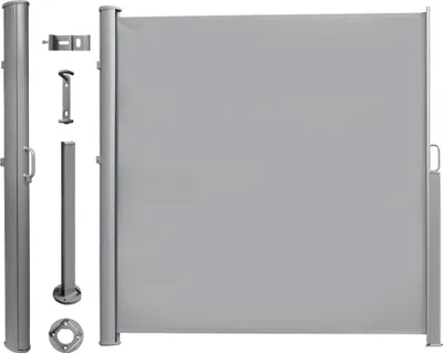 Produktbild von osoltus Alu Seitenmarkise Seitenwand Seitenrollo 180 x 300 cm Hellgrau