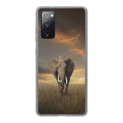 Produktbild von MuchoWow® Handyhülle Schutzhülle Hülle für Samsung Galaxy S20 FE Elefant - Tiere - Gras - Natur Silikon Softcase Handy Hülle - Abdeckung