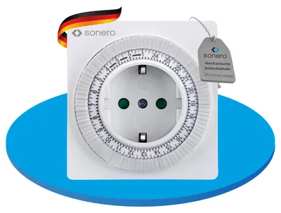 Zdjęcie produktu dla Wyłącznik czasowy SONERO X-MOT-10, mechaniczny, IP20, 350 W, biały