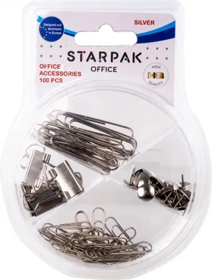 Obrázok produktu pre Kancelárske Potreby 100 Položiek Silver Starpak