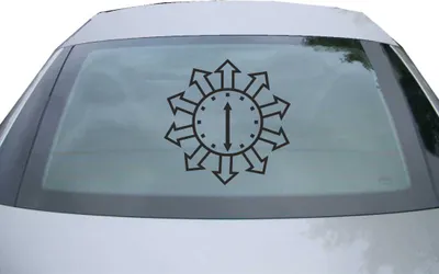 Produktbild von Indigos UG - Aufkleber Heckscheibe & Motorklappe DE2472 - schwarz - 600x600 mm - Chaosmagie - Auto Scheiben Fenster Heckklappe Tuning Racing JDM - Die cut