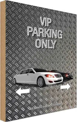 Produktbild von vianmo Holzschild 30x20 cm Parken VIP parking only Warnschild Hinweisschild