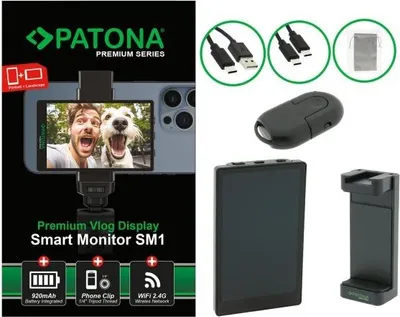 Produktbild von PATONA 4199 Kamera-Monitor 10 1 cm (3.97 ) Schwarz 480 x 800 Pixel Touchscreen