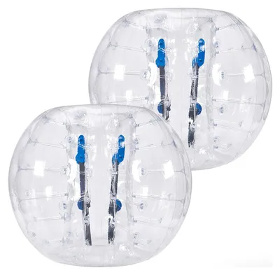 Produktbild von VEVOR Aufblasbare Bumper Balls 2er-Pack, 4FT/1.2M Körper Sumo Zorb Bälle für Teenager & Erwachsene, 0.8mm dicke PVC Menschliche Hamster Bubble Bälle für Outdoor-Teamspiel, Bumper Bopper Spielzeuge für Garten, Hof, Park, 2 Stück-Transparent