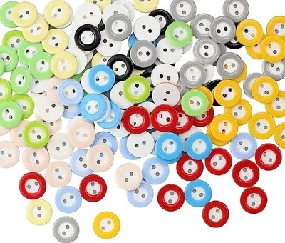 Produktbild von Famanu Nähknöpfe 150 Stück - Runde Harsknöpfe in verschiedenen Farben