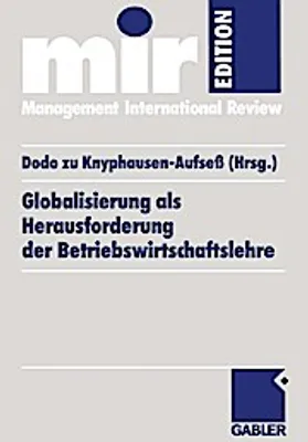 Produktbild von Globalisierung als Herausforderung der Betriebswirtschaftslehre
