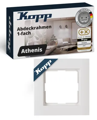 Immagine prodotto di Cornice di copertura KOPP Athenis, IP20, bianco puro, monoblocco