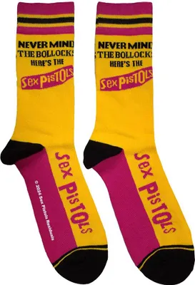 Immagine prodotto di Sex Pistols - Calzini "Never Mind The Bollocks" per uomo/donna Unisex RO12661 (40,5 EU - 45,5 EU) (Giallo)