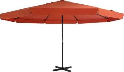 Zdjęcie produktu dla Parasol ogrodowy na słupku aluminiowym, 500 cm, terakota