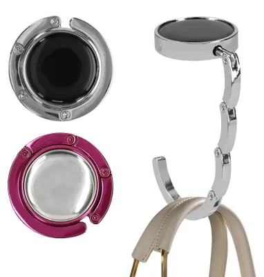 Produktbild von kwmobile Taschenhalter für Tisch - 2x Handtaschenhalter für Tisch - Taschenhaken faltbar - Taschen Aufhänger - Taschen Halter Haken - Tischhaken Set