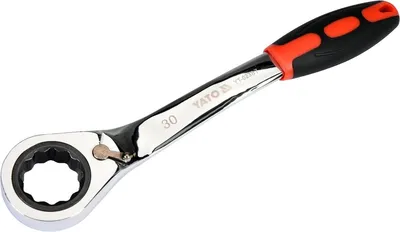 Zdjęcie produktu dla Klucz Oczkowy Odgięty Z Grzechotką 30Mm