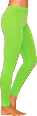 Produktbild von Damen lange Leggings Leggins lang Baumwolle Hose Röre Herren Wäsche HELLGRÜN M