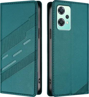 Produktbild von Hülle für OnePlus Nord 2 Lite / Nord CE 2 Lite 5G, Kunstleder Brieftaschen Handyhülle mit Kartenfach und Standfunktion Grün