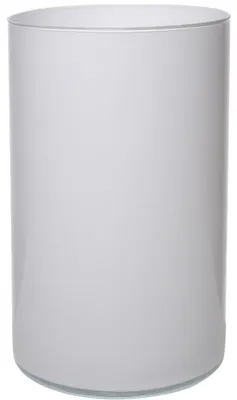 Produktbild von Blumenvase Neville - weis matt - Glas - 16 x 30 cm - Zylinderform