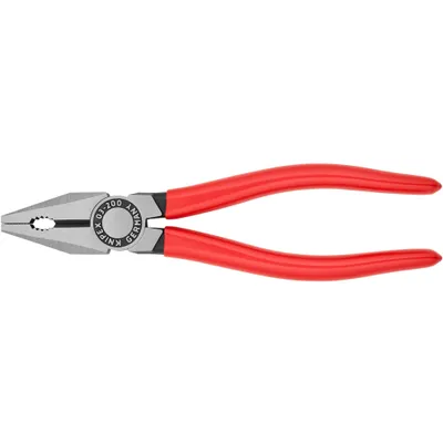 Obrázek produktu pro Knipex 03 01 200, Kombinační kleště, Ocel, Plast, Červená, 200 mm, 276 g