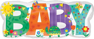 Produktbild von SuperShape Folienballon "Welcome Baby" | 83x35cm