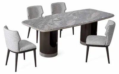 Obrázek produktu pro Jídelna. nábytek. Moderní set: jídelní stůl + 4 židle. Design