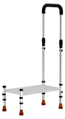 Produktbild von Höhenverstellbarer medizinischer Tritthocker mit Handgriff – Robuste Hilfe zum Einsteigen für Senioren, geeignet für Auto, SUV und Wohnmobil, belastbar bis 360 kg