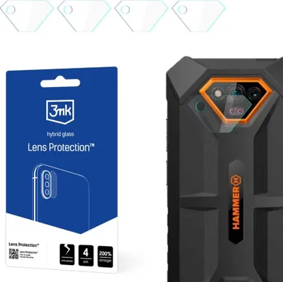 Produktbild von 3mk Hybridglas Lens Protection für Hammer Iron V Kamera Objektiv Kameralinse 0,16mm 6H (4 Stück)