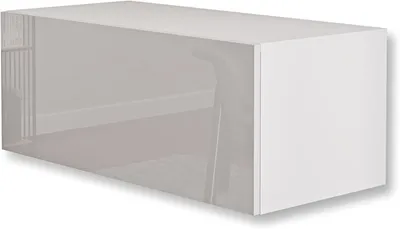 Produktbild von Weiß TV Lowboard 90 cm Hängeschrank für Wohnwand Fernsehtisch Hochglanz Front MDF Fernsehschrank Kabelöffnung Push-to-Open
