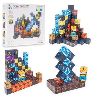 Immagine prodotto di Set di 72 elementi magnetici Lebula, gioco di costruzione a pixel