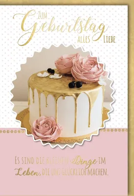 Produktbild von Geburtstag - Glückwunschkarte im Format 11,5 x 17 cm mit Umschlag