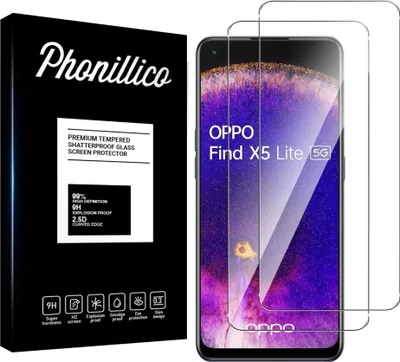 Image de Verre trempé pour Oppo Find X5 LITE [2 pièces] Protection d'écran Screen Protector Film Anti-Rayures Glas Resistant Phonillico®