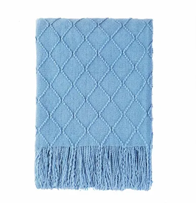 Zdjęcie produktu dla Omgoods - Miękki, teksturowany pled na sofę, 127 x 228 cm